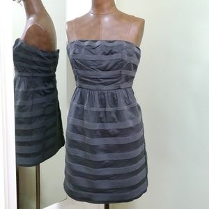 J.Crew gray, strapless dress